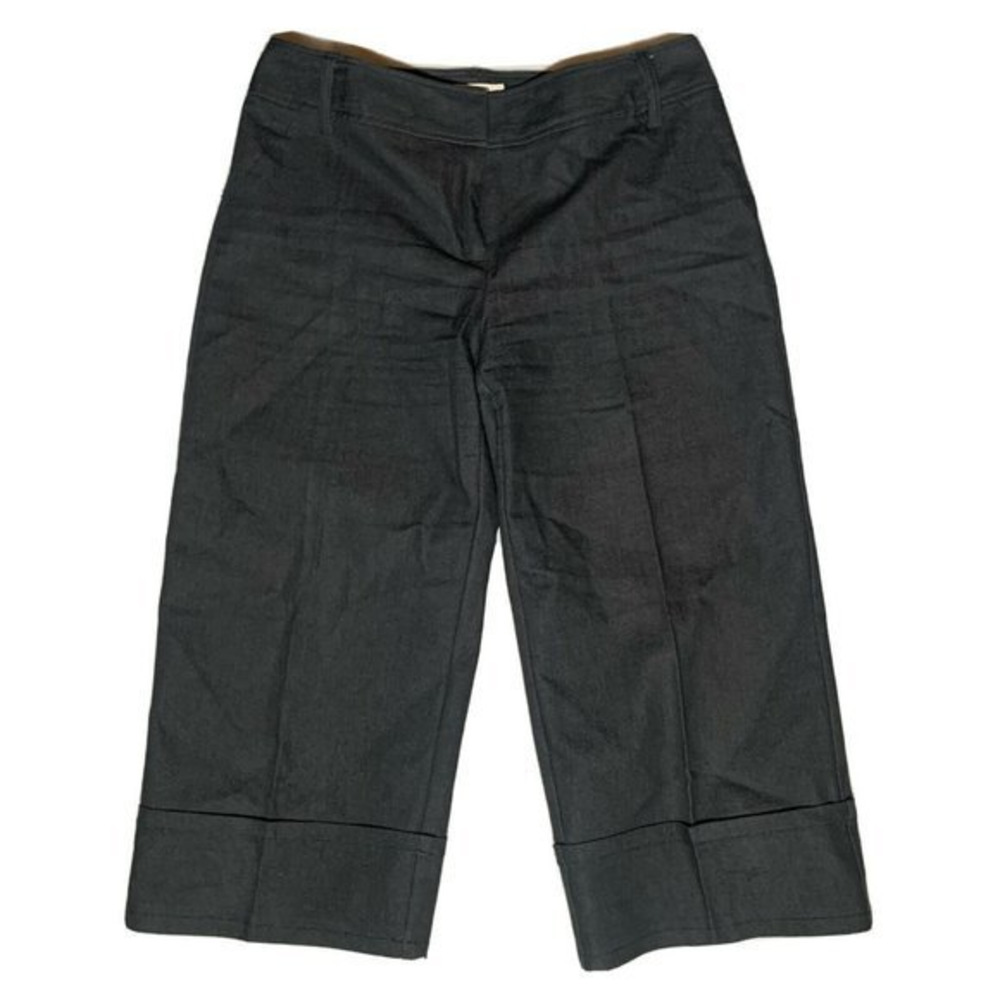 CATO Womens Charcoal STRETCH Career Casual Straight Capri‎ Pants Size 8